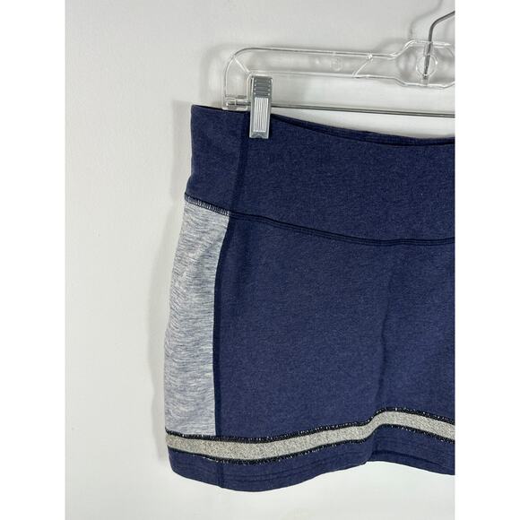 Lululemon Cotton Blend Athletic Skirt Sweat Skirt Comfy Lounge Blue Size 10 - Picture 7 of 9